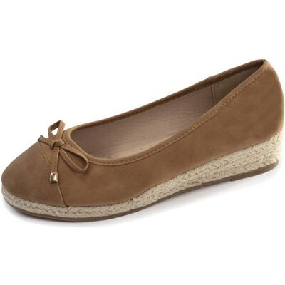 Isotoner Ballerines à talon de 4 cm très confortables camel femme Marron - Publicité Isotoner Ballerines à talon de 4 cm très confortables camel femme Marron - Publicité