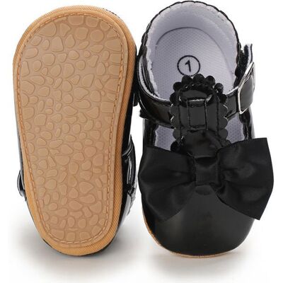 INSFITY Chaussure Bowknot Nœud Premier Pas Fille en similicuir avec Semelle antidérapante Douce Noir Noir - Publicité INSFITY Chaussure Bowknot Nœud Premier Pas Fille en similicuir avec Semelle antidérapante Douce Noir Noir - Publicité