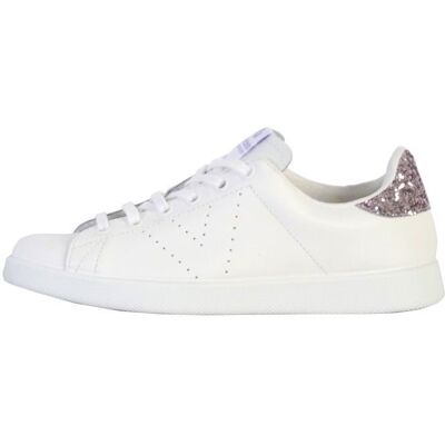 Baskets - VICTORIA - 1125104 998 Lirio - Femme - Blanc - Lacets - Talon Plat Blanc - Publicité Baskets - VICTORIA - 1125104 998 Lirio - Femme - Blanc - Lacets - Talon Plat Blanc - Publicité