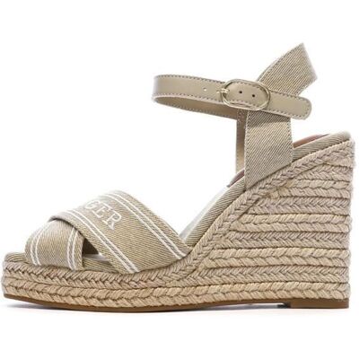 Sandales Compensées Beiges Femme Tommy Hilfiger FW0FW08668 Beige - Publicité Sandales Compensées Beiges Femme Tommy Hilfiger FW0FW08668 Beige - Publicité