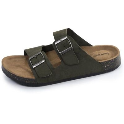 Isotoner Sandales à doubles brides ultra confortables kaki homme Vert - Publicité Isotoner Sandales à doubles brides ultra confortables kaki homme Vert - Publicité
