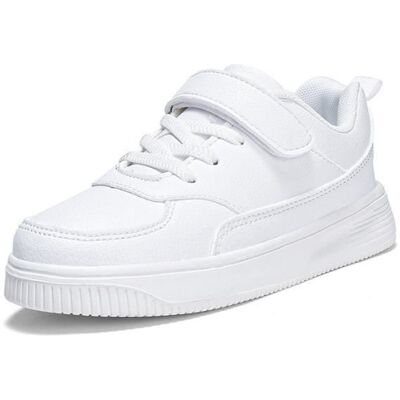 Baskets enfant - INSFITY - Classique Sneakers - Scratch - Semelle épaisse - Antidérapant - Printemps - Blanc Blanc - Publicité Baskets enfant - INSFITY - Classique Sneakers - Scratch - Semelle épaisse - Antidérapant - Printemps - Blanc Blanc - Publicité