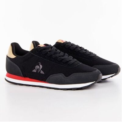 Baskets - LE COQ SPORTIF - Astra Noir - Homme - Lacets - Textile Noir - Publicité Baskets - LE COQ SPORTIF - Astra Noir - Homme - Lacets - Textile Noir - Publicité