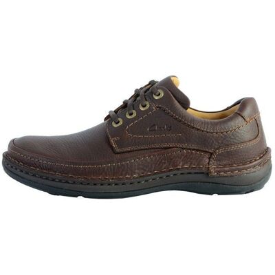 Basket Cuir Clarks Nature Three - Acajou Marron - Publicité Basket Cuir Clarks Nature Three - Acajou Marron - Publicité