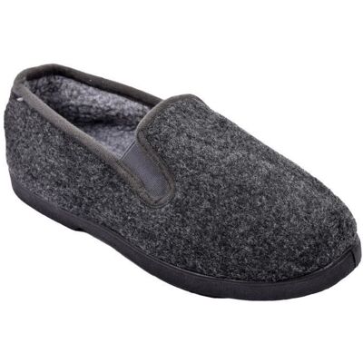 Charentaises - OZABI - ZH22827 - Pantoufles confortables - Semelle rigide - Couleur gris Gris - Publicité Charentaises - OZABI - ZH22827 - Pantoufles confortables - Semelle rigide - Couleur gris Gris - Publicité
