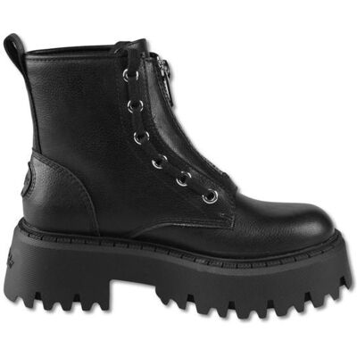 Bottines femme Buffalo Aspen Front Zip - black Noir - Publicité Bottines femme Buffalo Aspen Front Zip - black Noir - Publicité