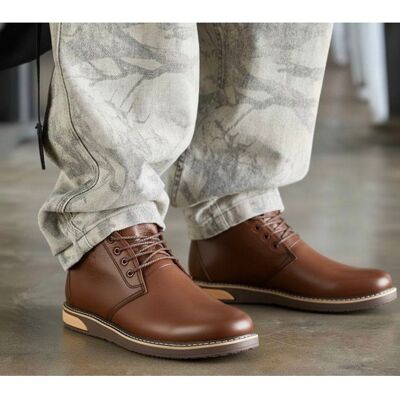 BELYM Boots homme décontracté en véritable cuir marron BM607 40 Marron - Publicité BELYM Boots homme décontracté en véritable cuir marron BM607 40 Marron - Publicité