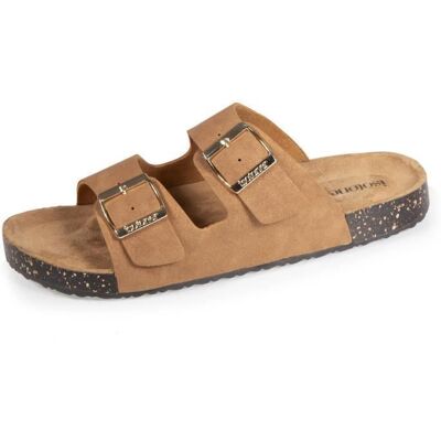 Isotoner Sandales à doubles brides ultra confortables camel femme Beige - Publicité Isotoner Sandales à doubles brides ultra confortables camel femme Beige - Publicité