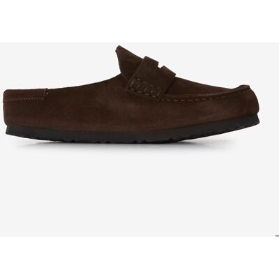 Mules Birkenstock Naples Wrapped en cuir suédé marron Marron - Publicité Mules Birkenstock Naples Wrapped en cuir suédé marron Marron - Publicité