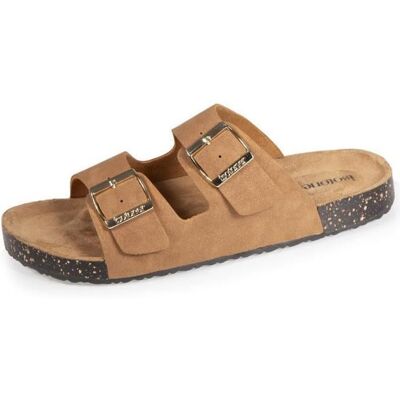 Isotoner Sandales à doubles brides ultra confortables camel femme Beige - Publicité Isotoner Sandales à doubles brides ultra confortables camel femme Beige - Publicité