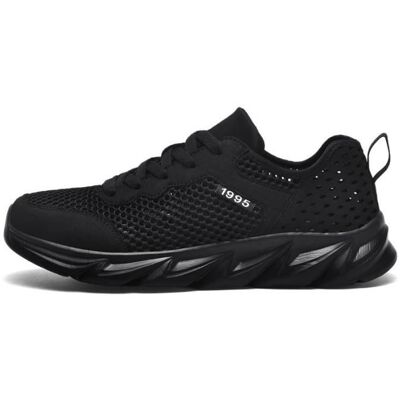 KIANII Baskets décontractées pour hommes en maille respirante douce chaussures décontractées résistantes à la saleté noires Noir - Publicité KIANII Baskets décontractées pour hommes en maille respirante douce chaussures décontractées résistantes à la saleté noires Noir - Publicité