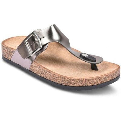 OZABI Sandales Tong Boucle Nubuck Métal Camel Argent Bronze 36-41 SD2028 GUN - Publicité OZABI Sandales Tong Boucle Nubuck Métal Camel Argent Bronze 36-41 SD2028 GUN - Publicité