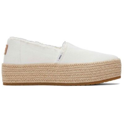 Espadrilles plateforme femme Toms Valencia Blanc - Publicité Espadrilles plateforme femme Toms Valencia Blanc - Publicité
