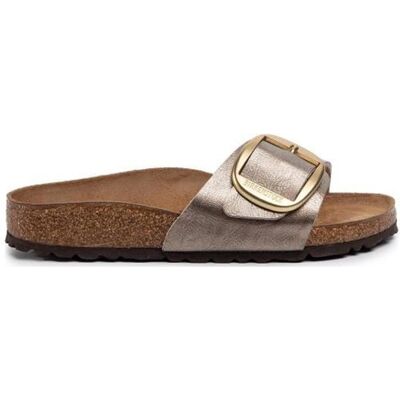 Mules & Sabots BIRKENSTOCK Madrid Big Buckle Taupe Femme - Dessus Synthétique - Boucle de serrage Jaune - Publicité Mules & Sabots BIRKENSTOCK Madrid Big Buckle Taupe Femme - Dessus Synthétique - Boucle de serrage Jaune - Publicité