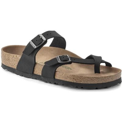 Sandales femme Birkenstock Mayari Vegan Birko-Flor Birkibuc Large - black - 36 Noir - Publicité Sandales femme Birkenstock Mayari Vegan Birko-Flor Birkibuc Large - black - 36 Noir - Publicité