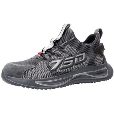INSFITY Chaussure de Securité Homme Respirante en Maille Casual pour Travail Plat - Gris Gris - Publicité INSFITY Chaussure de Securité Homme Respirante en Maille Casual pour Travail Plat - Gris Gris - Publicité