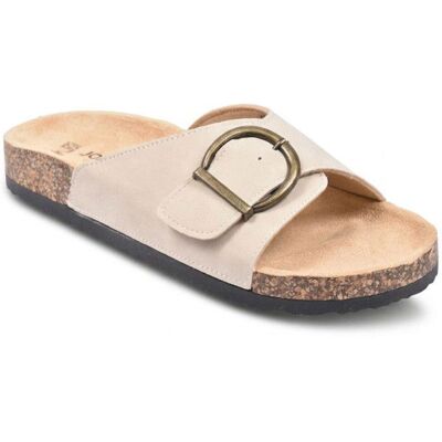 OZABI Sandales Mule Boucle Ronde Nubuck Noir Beige 36-41 SD10783 BEIGE - Publicité OZABI Sandales Mule Boucle Ronde Nubuck Noir Beige 36-41 SD10783 BEIGE - Publicité