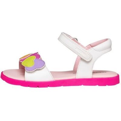 Sandales Cuir Geox J Joy Foot - Blanc - Multi Color Blanc - Publicité Sandales Cuir Geox J Joy Foot - Blanc - Multi Color Blanc - Publicité