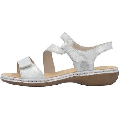 Sandales Cuir Rieker Cristallino - Argent Gris - Publicité Sandales Cuir Rieker Cristallino - Argent Gris - Publicité