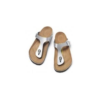 Birkenstock Sandales Argentées Pour Femmes Gris - Publicité Birkenstock Sandales Argentées Pour Femmes Gris - Publicité