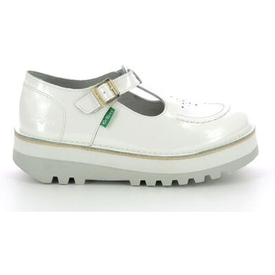 KICKERS Salomés Kickoustrap Blanc vernis Blanc - Publicité KICKERS Salomés Kickoustrap Blanc vernis Blanc - Publicité