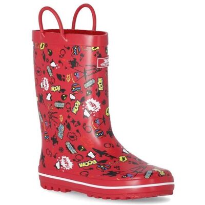 Bottes en caoutchouc - TRESPASS - APOLLOTON - Imperméables - Semelles antidérapantes - Pour enfants Rouge - Publicité Bottes en caoutchouc - TRESPASS - APOLLOTON - Imperméables - Semelles antidérapantes - Pour enfants Rouge - Publicité