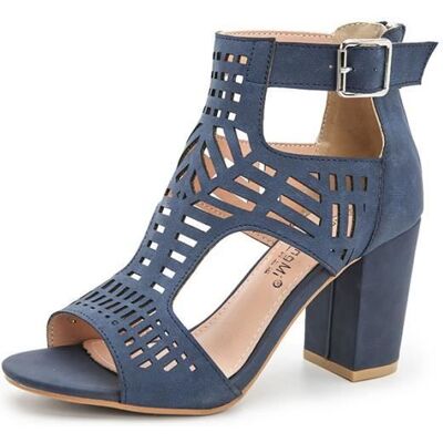 INSFITY Sandales à Talons Blocs pour Femme Été Bout Ouvert Casual Chaussures Romaines - Bleu Bleu - Publicité INSFITY Sandales à Talons Blocs pour Femme Été Bout Ouvert Casual Chaussures Romaines - Bleu Bleu - Publicité