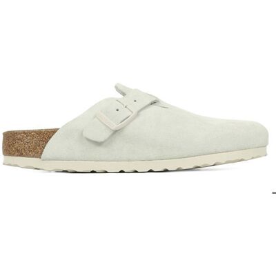 Birkenstock Boston Bs Mules femme Blanc - Publicité Birkenstock Boston Bs Mules femme Blanc - Publicité