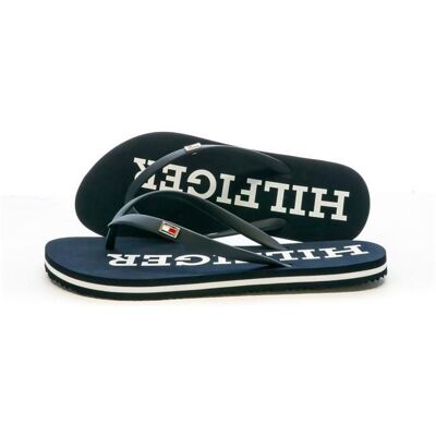 Tongs Marine Femme Tommy Hilfiger Hilfiger Strap Beach Bleu - Publicité Tongs Marine Femme Tommy Hilfiger Hilfiger Strap Beach Bleu - Publicité