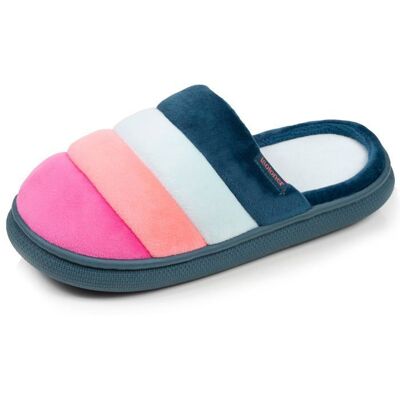 Isotoner Chaussons velours semelle bloup XTRA Confort multicolor femme - Publicité Isotoner Chaussons velours semelle bloup XTRA Confort multicolor femme - Publicité