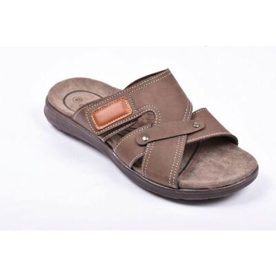 OZABI Sandales homme croisées confort scratch été SU10543 MARRON Marron - Publicité OZABI Sandales homme croisées confort scratch été SU10543 MARRON Marron - Publicité