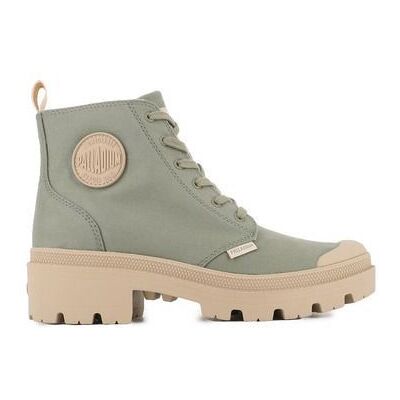 Bottines femme Palladium Base Twill Vert - Publicité Bottines femme Palladium Base Twill Vert - Publicité