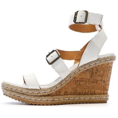 Sandales Compensée Blanches Femme Chattawak Summer Camel Blanc - Publicité Sandales Compensée Blanches Femme Chattawak Summer Camel Blanc - Publicité