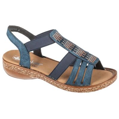 Sandales Femme - Bleu - Rieker Sandals Bleu - Publicité Sandales Femme - Bleu - Rieker Sandals Bleu - Publicité