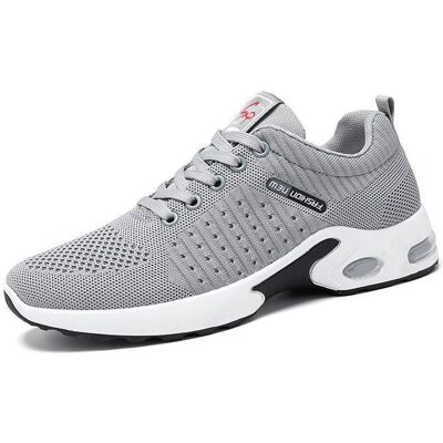 INSFITY Baskets homme Aéré Casual Chaussures sport TricotGris Gris - Publicité INSFITY Baskets homme Aéré Casual Chaussures sport TricotGris Gris - Publicité