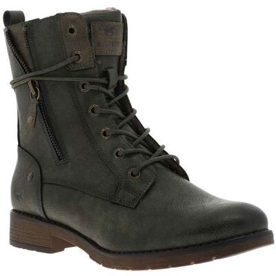 mustang Bottines talon décroché bas Vert - Publicité mustang Bottines talon décroché bas Vert - Publicité