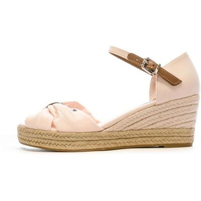 Sandale Rose Femme Tommy Hilfiger Wedge Blanc - Publicité Sandale Rose Femme Tommy Hilfiger Wedge Blanc - Publicité