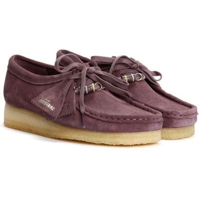 Clarks Originals Wallabee Chaussures Violettes Pour Femmes En Suède Violet - Publicité Clarks Originals Wallabee Chaussures Violettes Pour Femmes En Suède Violet - Publicité