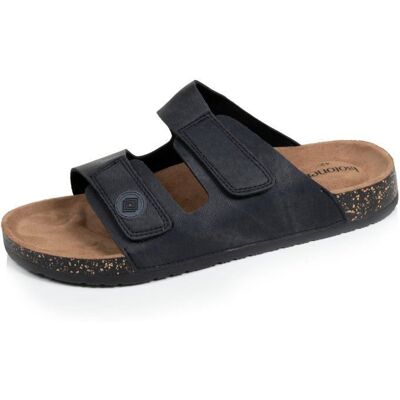 Isotoner Sandales à doubles bride scratch semelle intérieur patch talon ultra confortables noir homme Noir - Publicité Isotoner Sandales à doubles bride scratch semelle intérieur patch talon ultra confortables noir homme Noir - Publicité