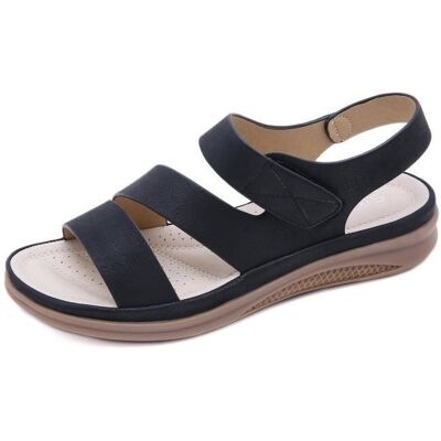 INSFITY Sandales Femme Ete Léger Chaussures Plat à Bout Ouvert Respirante Antidérapante Pour Plage Vacances Noir - Publicité INSFITY Sandales Femme Ete Léger Chaussures Plat à Bout Ouvert Respirante Antidérapante Pour Plage Vacances Noir - Publicité