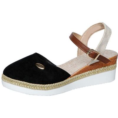 INSFITY Sandales Compensées Femme Été en Tissu Confortable Avec Boucle Réglable Chaussures à Bout Fermé Respirantes Décontracté - Noir Noir - Publicité INSFITY Sandales Compensées Femme Été en Tissu Confortable Avec Boucle Réglable Chaussures à Bout Fermé Respirantes Décontracté - Noir Noir - Publicité