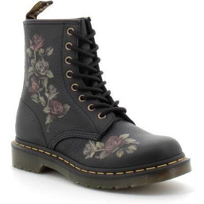 Dr Martens Boots - Dr. Martens - 1460 - Cuir Smooth - Lacets - Noir Noir - Publicité Dr Martens Boots - Dr. Martens - 1460 - Cuir Smooth - Lacets - Noir Noir - Publicité