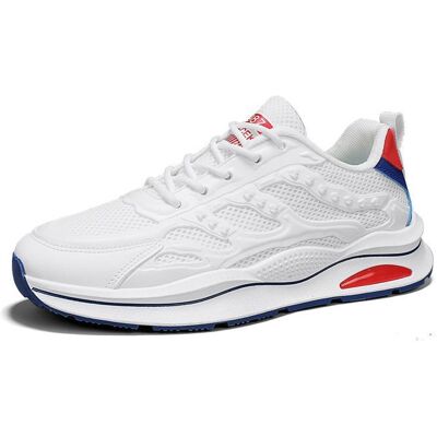 INSFITY Basket Homme en Maille Respirant Casual Printemps Ete FashionRouge Blanc Blanc - Publicité INSFITY Basket Homme en Maille Respirant Casual Printemps Ete FashionRouge Blanc Blanc - Publicité