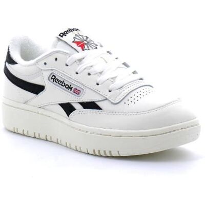 Baskets - REEBOK - Club C Double Blanc - Cuir - Lacets Blanc - Publicité Baskets - REEBOK - Club C Double Blanc - Cuir - Lacets Blanc - Publicité