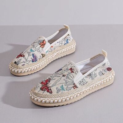 INSFITY Espadrille Femme en Toile Imprime - Confort Respirable - Beige Beige - Publicité INSFITY Espadrille Femme en Toile Imprime - Confort Respirable - Beige Beige - Publicité