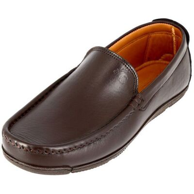 BELYM Mocassin homme de ville en véritable cuir marron MM706 39 Marron - Publicité BELYM Mocassin homme de ville en véritable cuir marron MM706 39 Marron - Publicité