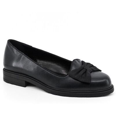 BRAND Chaussures Babies femme en cuir Ballerines à talon bas Noir - Publicité BRAND Chaussures Babies femme en cuir Ballerines à talon bas Noir - Publicité