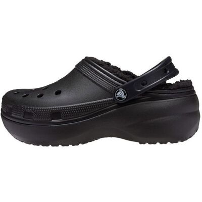 Sabots femme - CROCS - Classic Platform Lined - Noir - Doublure chaude - Semelle compensée Noir - Publicité Sabots femme - CROCS - Classic Platform Lined - Noir - Doublure chaude - Semelle compensée Noir - Publicité