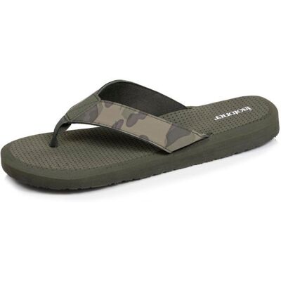 Isotoner Tongs Sandales Plage dété Semelles légères et confortable camo kaki homme Vert - Publicité Isotoner Tongs Sandales Plage dété Semelles légères et confortable camo kaki homme Vert - Publicité