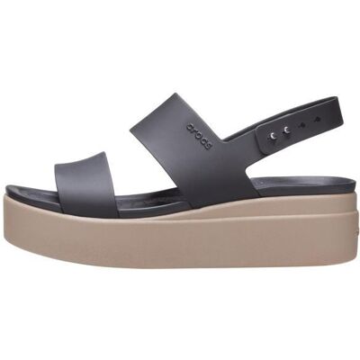 Sandales - CROCS - Brooklyn Low Wedge - Noir - Talon compensé - 5 cm de hauteur Noir - Publicité Sandales - CROCS - Brooklyn Low Wedge - Noir - Talon compensé - 5 cm de hauteur Noir - Publicité